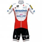 2020 Maillot Ciclismo Deceuninck Quick Step Blanc Rouge Manches Courtes et Cuissard (2)